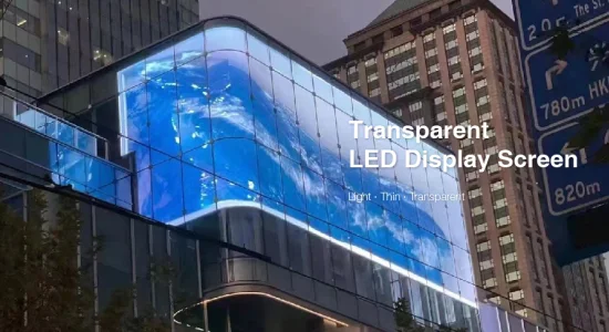 Transparentes LED-Bildschirmdisplay aus Glas für den Außenbereich